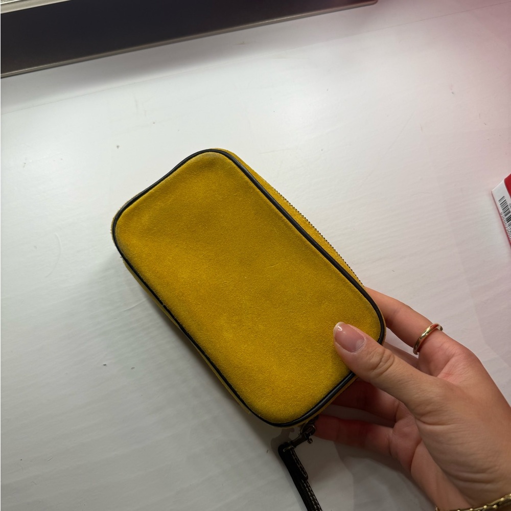 Coach Yellow Leather Wallet Compact Design